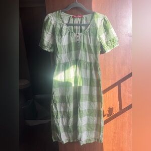 Pyne & Smith #33 Green Apple Checks size S